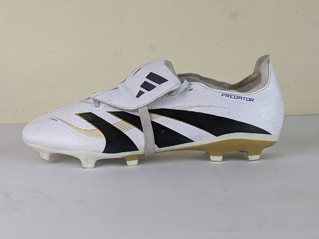 adidas Predator League Fold-over Tongue FG/AG Road to Glory - Footwear White/Core Black/Gold Metallic