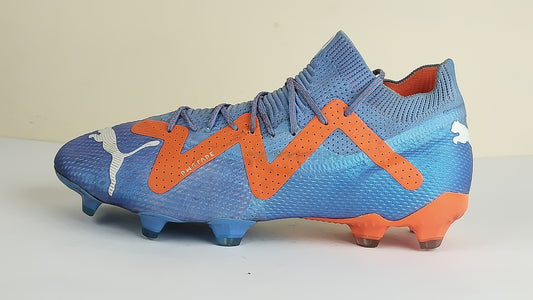 PUMA Future Ultimate FG/AG Supercharge - Blue Glimmer/PUMA White/Ultra Orange