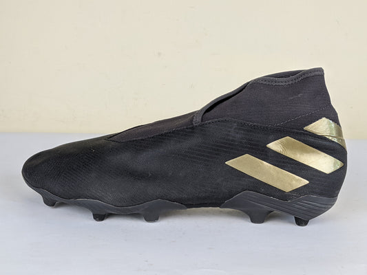 adidas Nemeziz 19.3 FG/AG Laceless Superstealth - Core Black/Gold Metallic