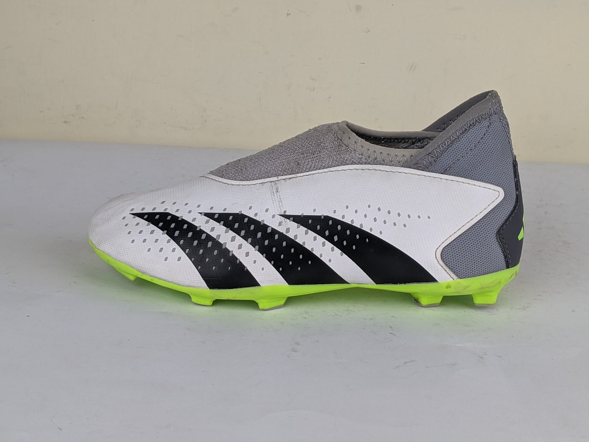 adidas Predator Accuracy .3 Laceless FG Crazyrush - Footwear White/Core Black/Lucid Lemon Kids