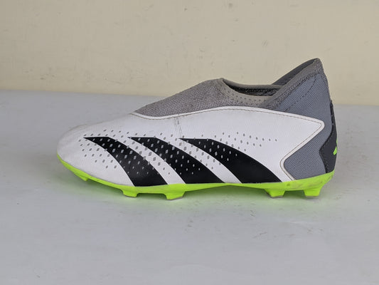adidas Predator Accuracy .3 Laceless FG Crazyrush - Footwear White/Core Black/Lucid Lemon Kids