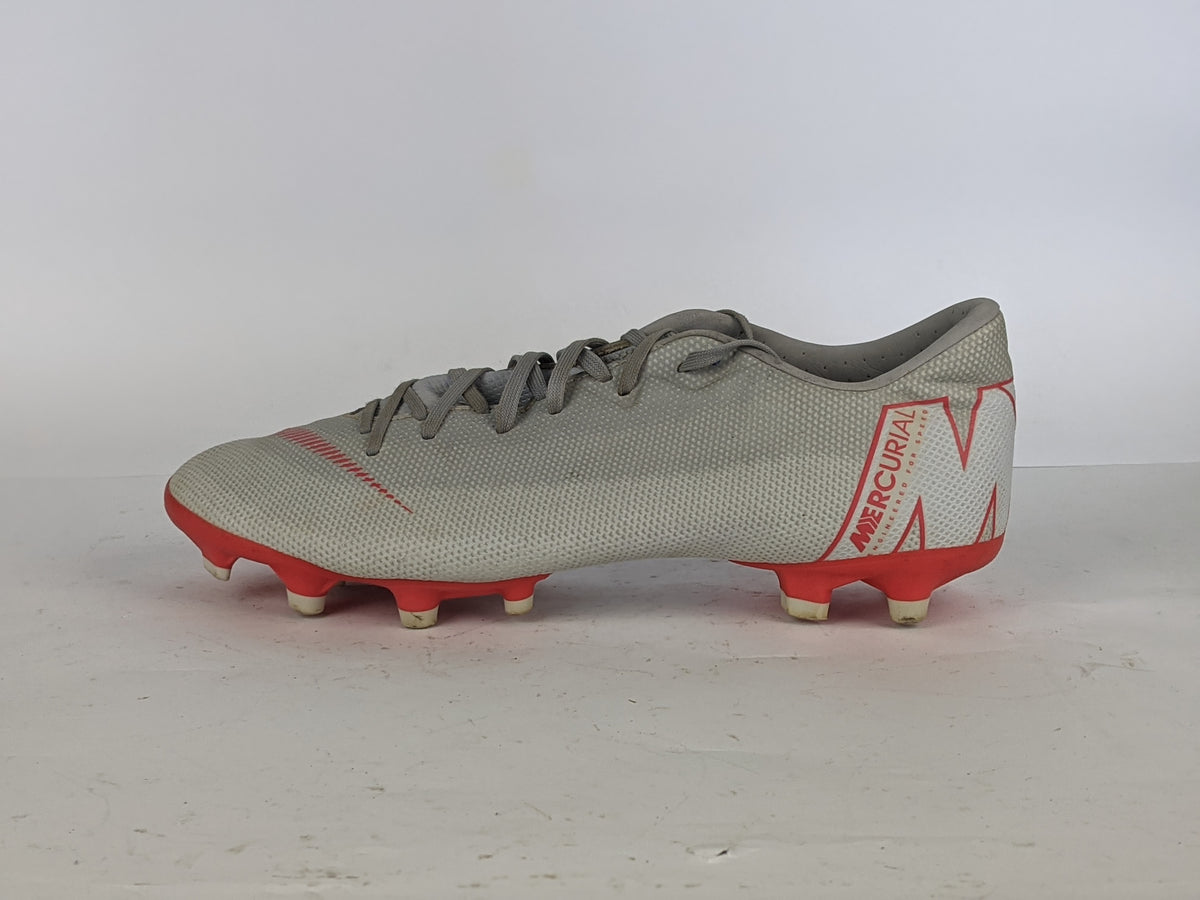 Nike Mercurial Vapor 12 Academy MG Raised On Concrete - Wolf Grey/Bright Crimson