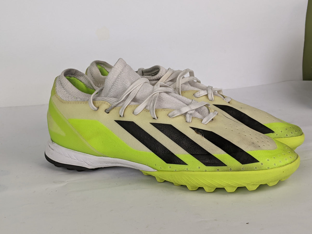 adidas X Crazyfast .3 TF Crazyrush - Footwear White/Core Black/Lucid Lemon