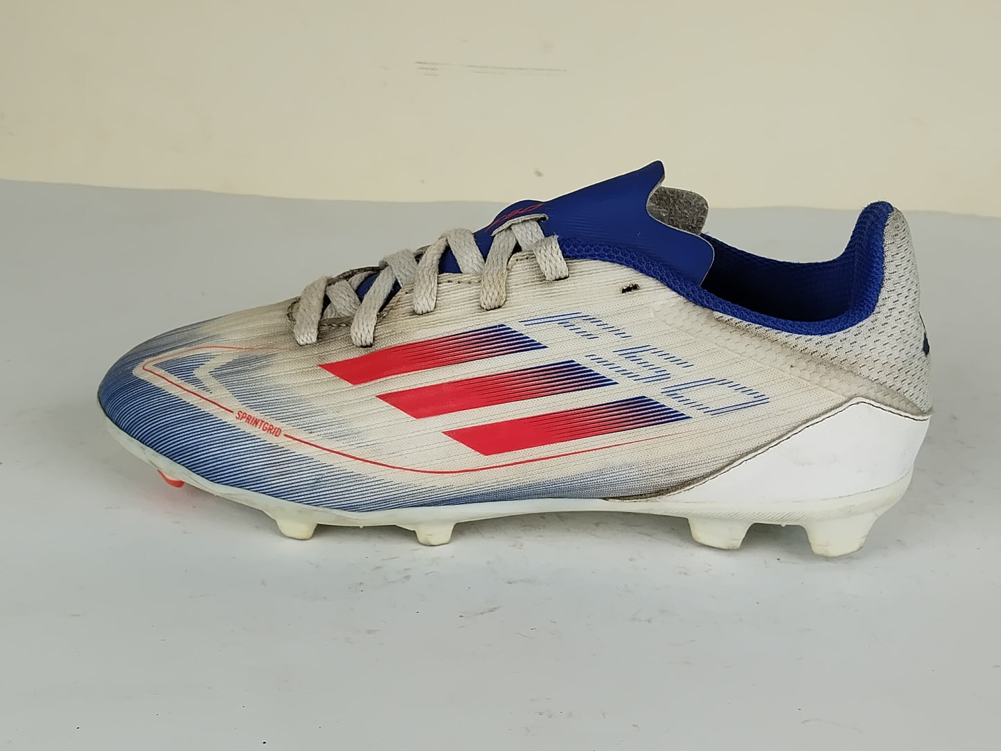 adidas F50 League FG/AG Advancement - Footwear White/Solar Red/Lucid Blue Kids