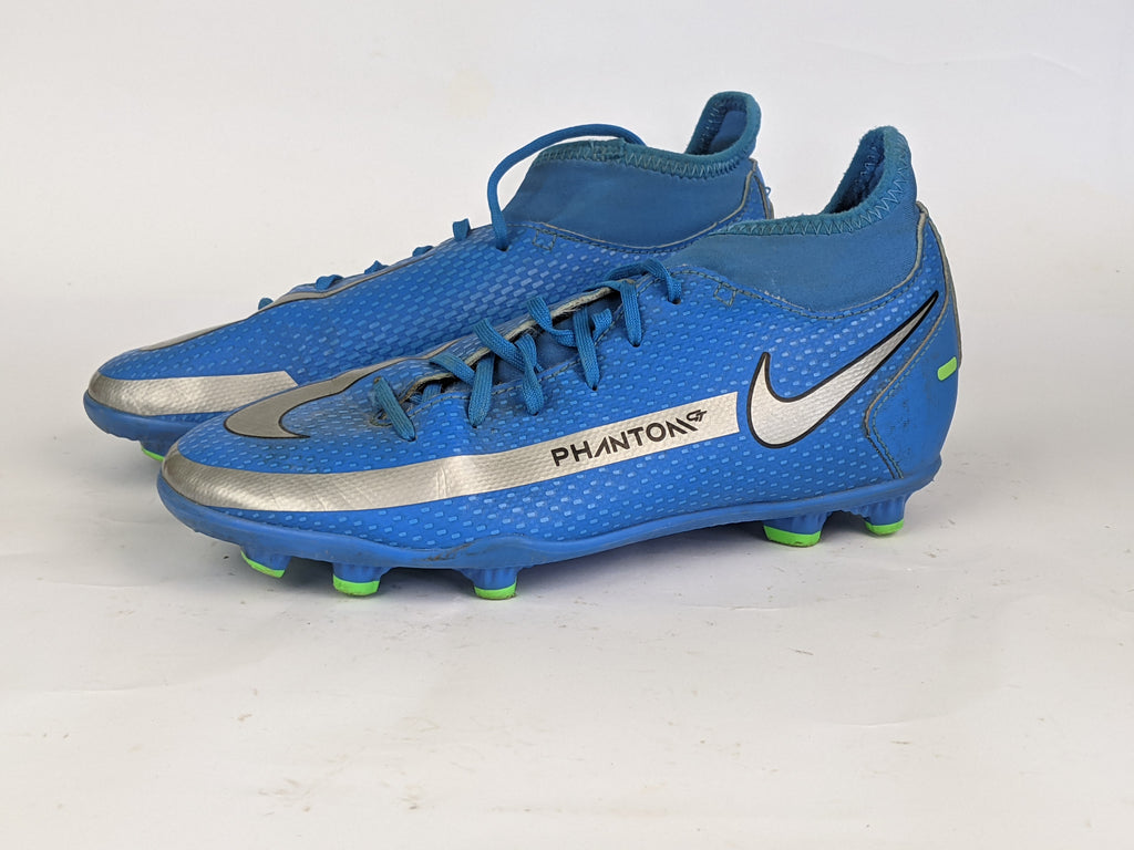 Nike Phantom GT Club DF MG Spectrum - Photo Blue/Metallic Silver/Rage Green Kids