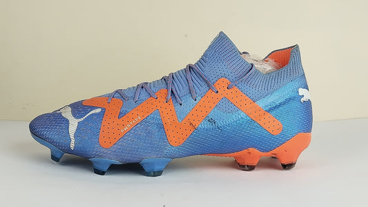 PUMA Future Ultimate FG/AG Supercharge - Blue Glimmer/PUMA White/Ultra Orange