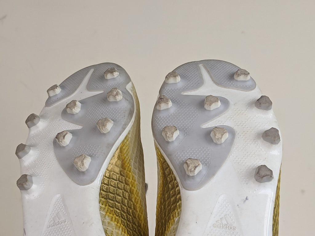 adidas X Ghosted .3 MG Inflight - Footwear White/Metallic Gold/Grey Two Kids