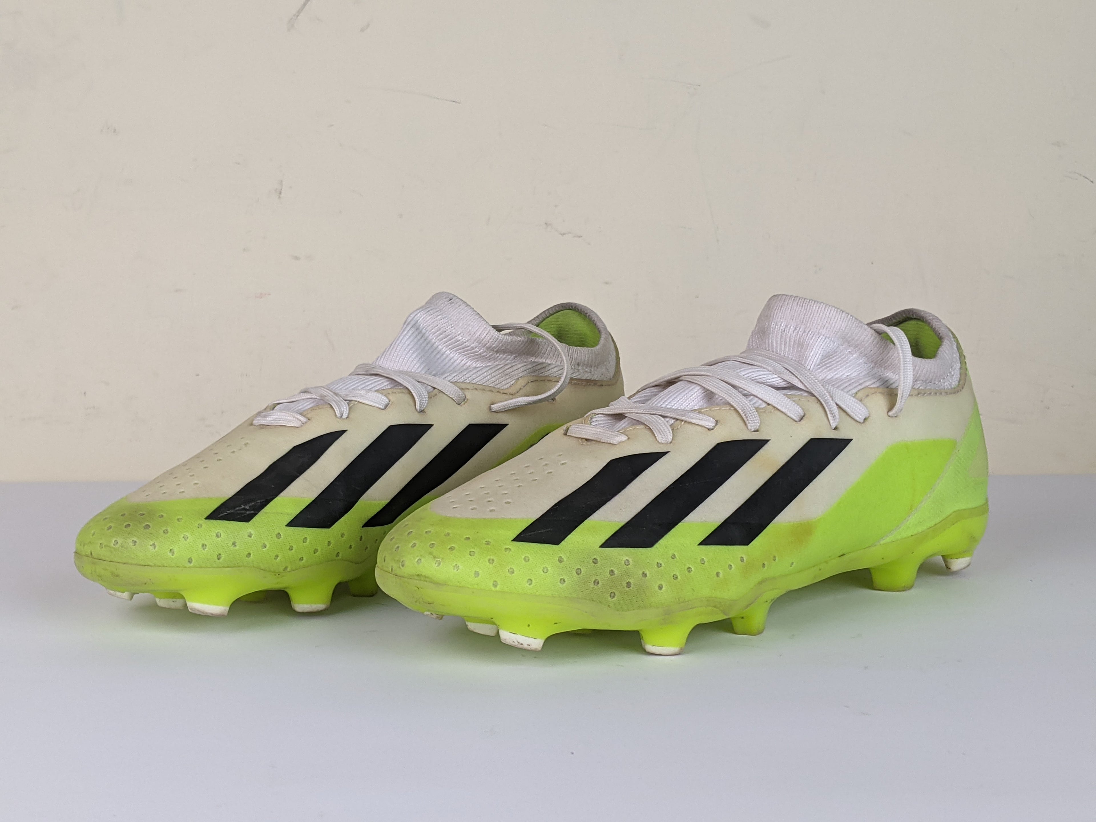 adidas X Crazyfast .3 FG Crazyrush - Footwear White/Core Black/Lucid Lemon Kids