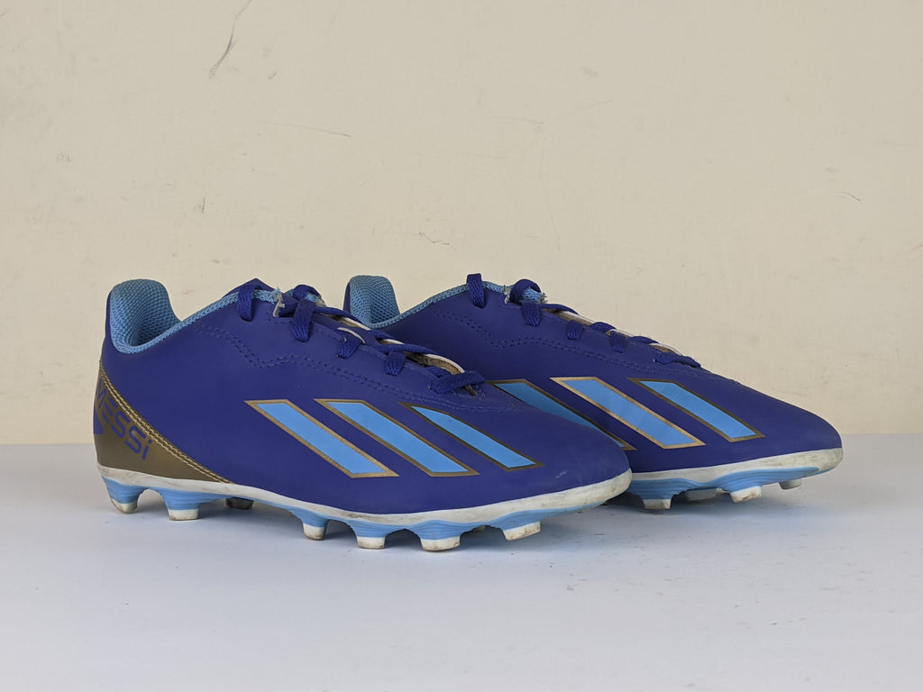 adidas X Crazyfast Messi Club FxG Spark Gen10s - Lucid Blue/Blue Burst/Footwear White Kids