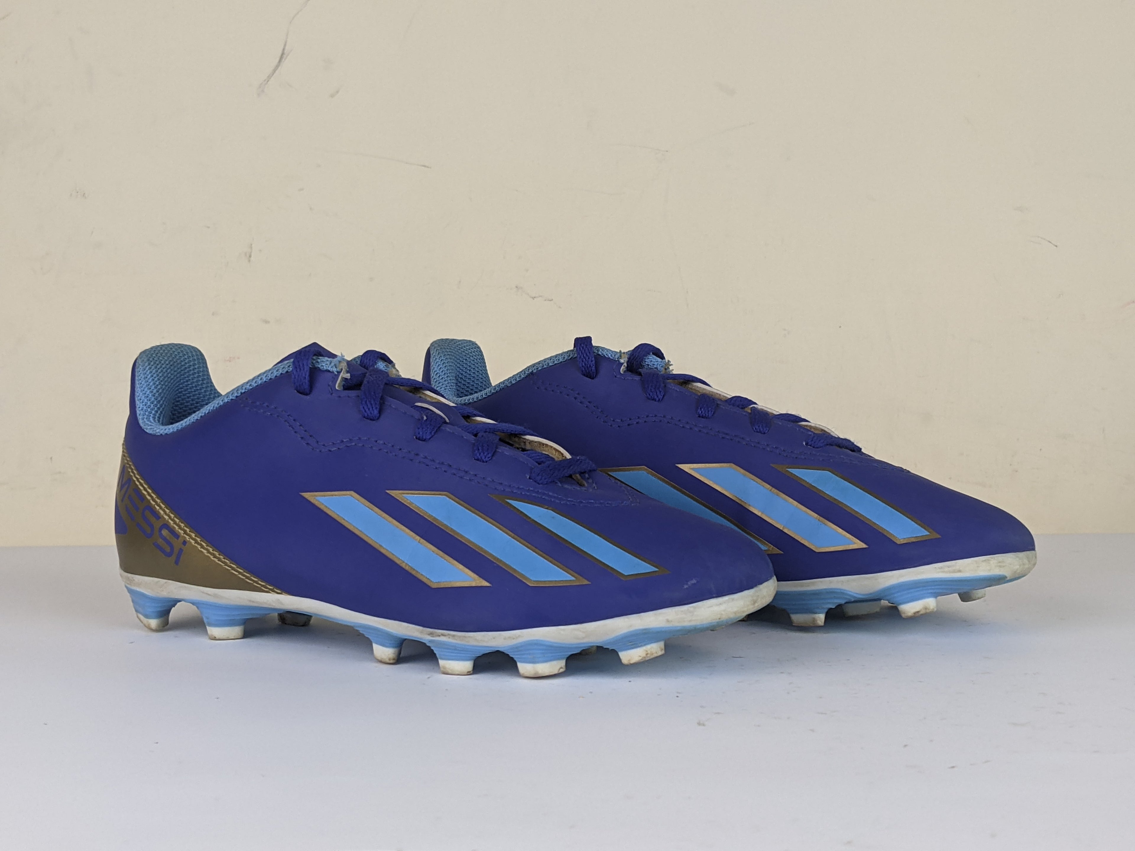 adidas X Crazyfast Messi Club FxG Spark Gen10s - Lucid Blue/Blue Burst/Footwear White Kids