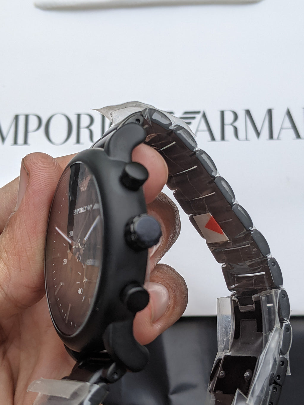 Emporio Armani Luigi Black Chronograph Men's Watch - AR1895