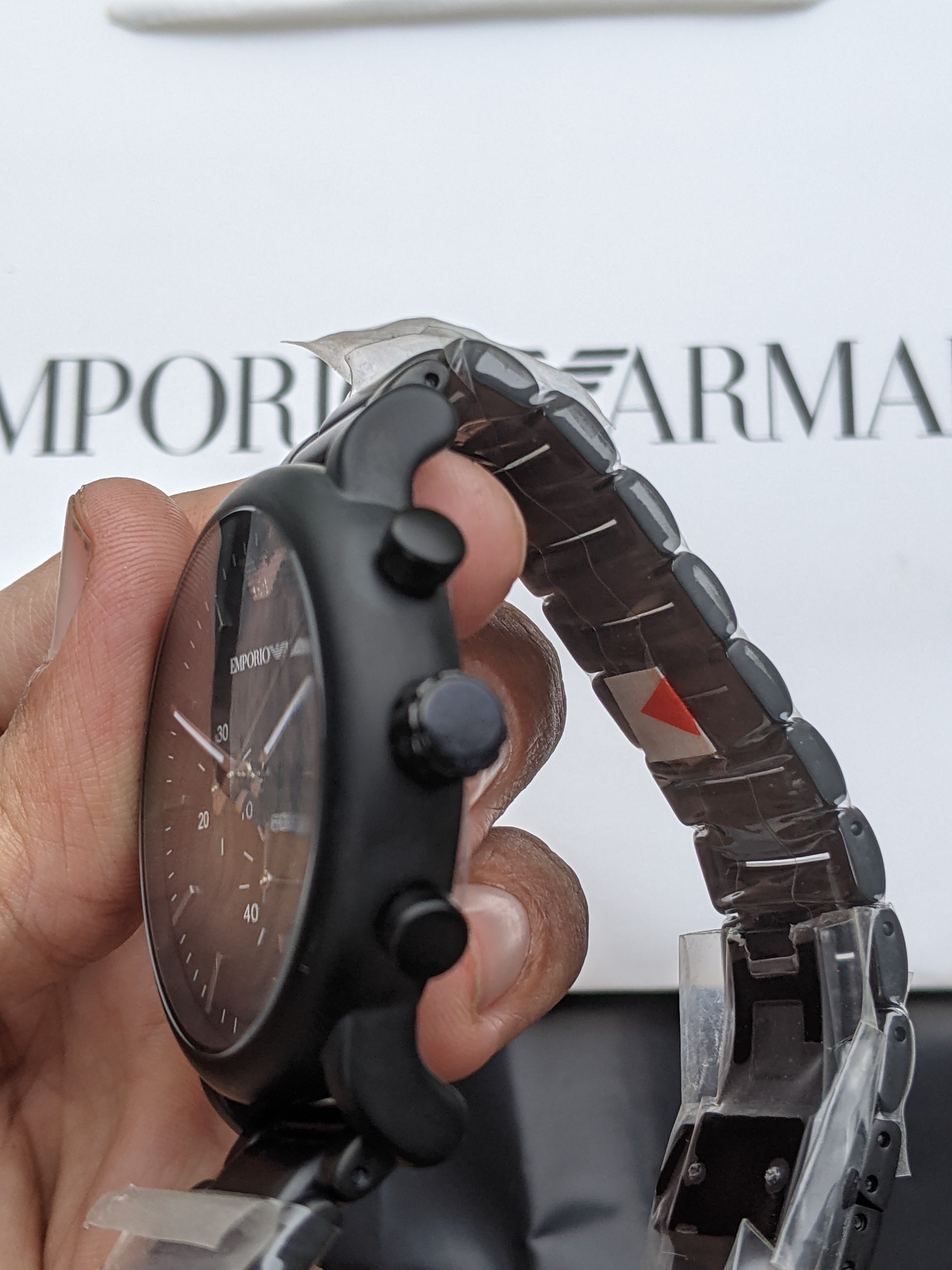 Emporio Armani Luigi Black Chronograph Men's Watch - AR1895