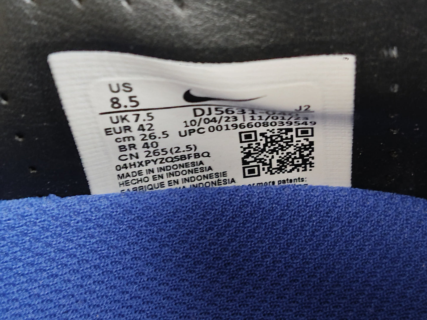 Nike Air Zoom Mercurial Vapor 15 Academy MG Shadow - Black/Chrome/Hyper Royal (Brand New)