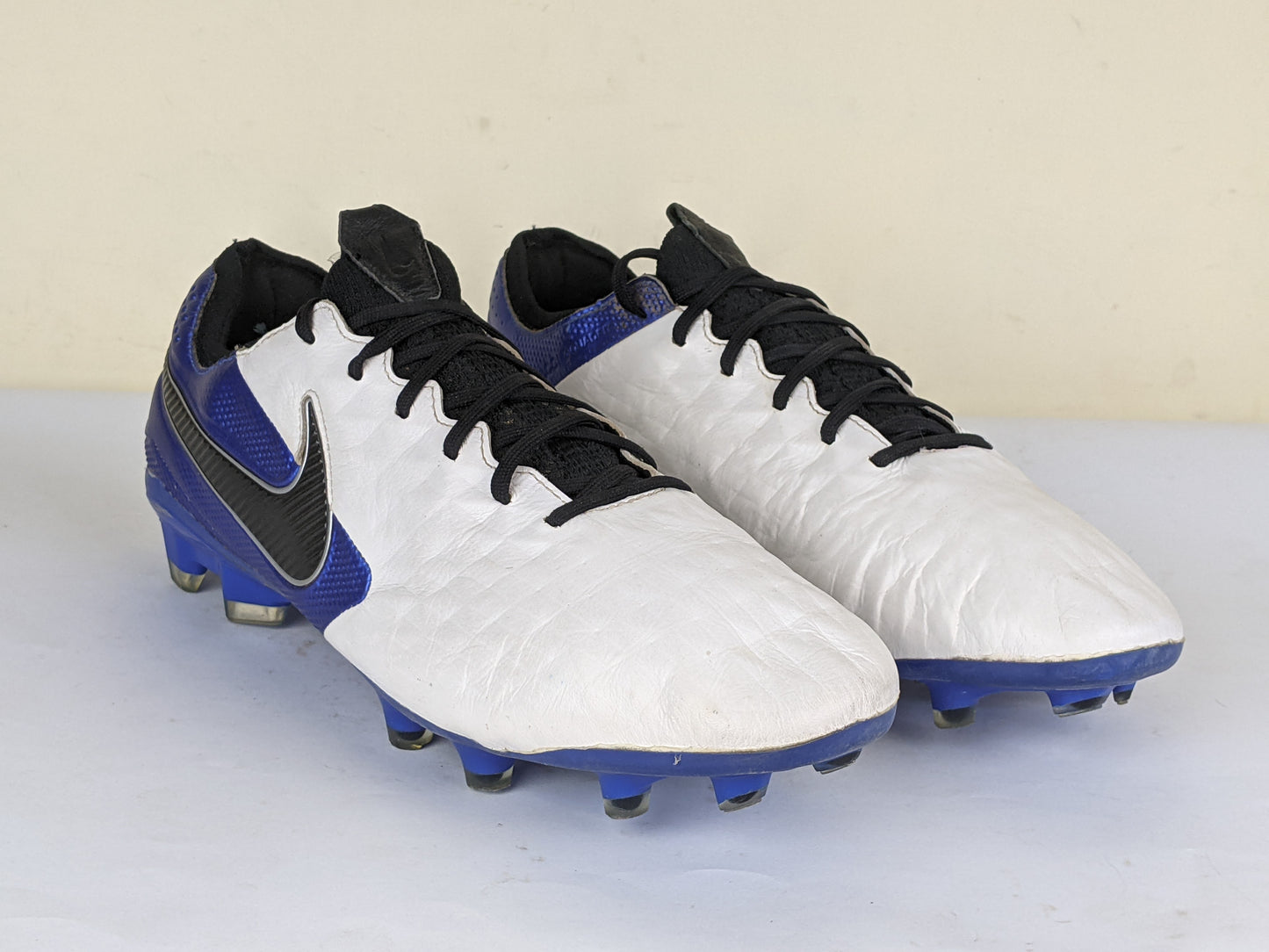 Nike Tiempo Legend 8 Elite FG Daybreak - White/Black/Hyper Royal/Metallic Silver