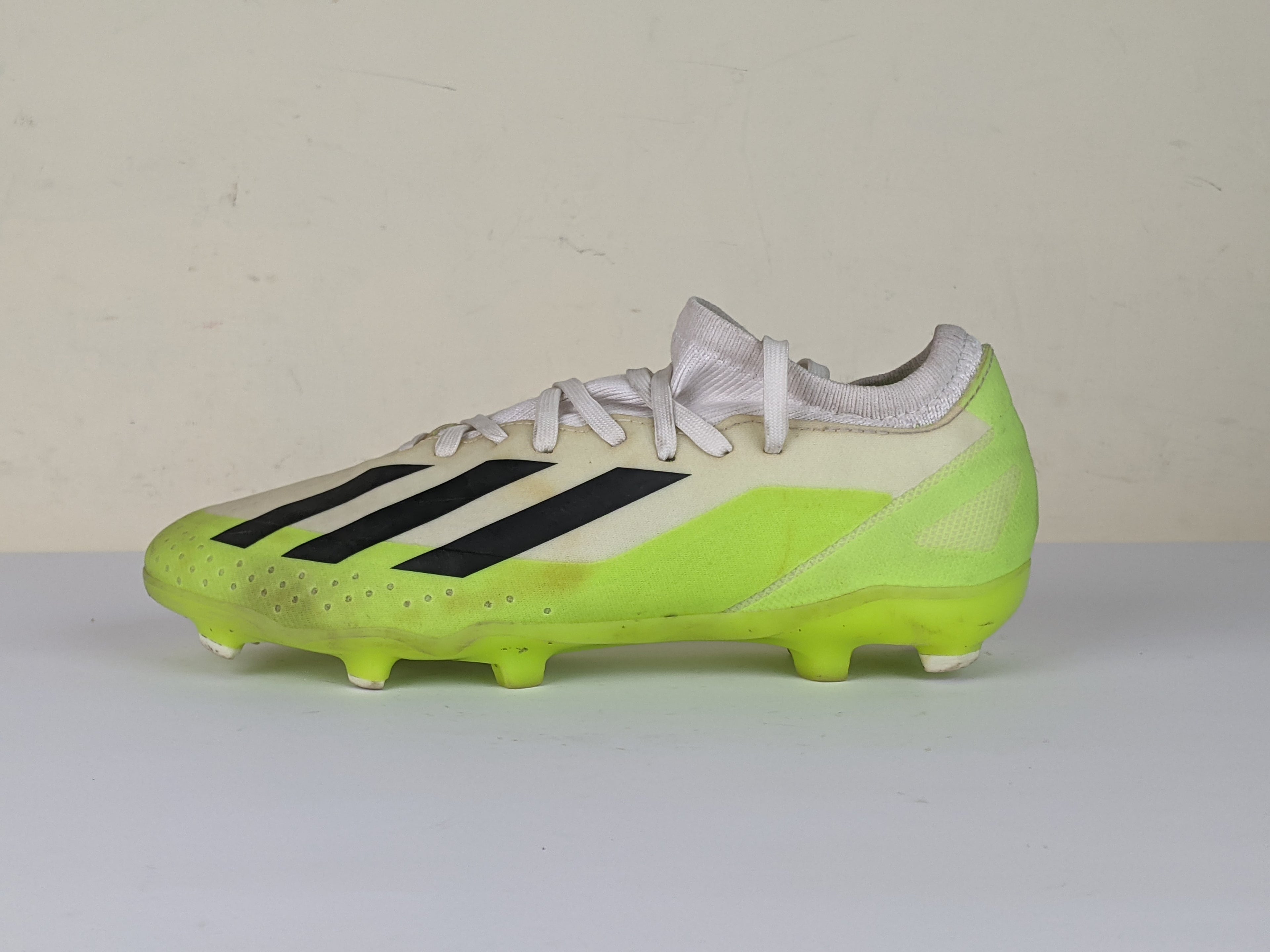 adidas X Crazyfast .3 FG Crazyrush - Footwear White/Core Black/Lucid Lemon Kids