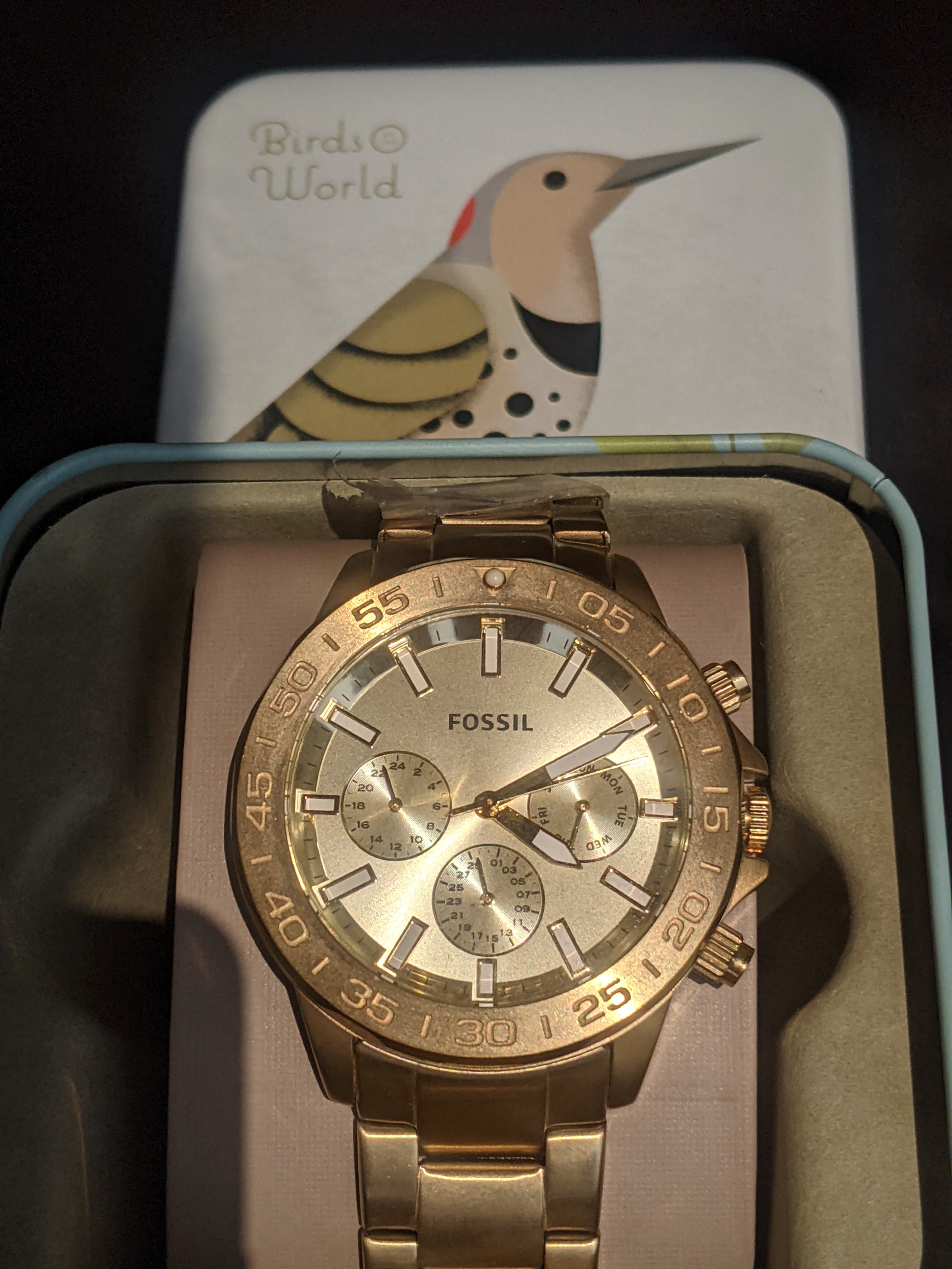 Fossil BQ2588 Bannon Men’s Gold Stainless Steel Analog Watch
