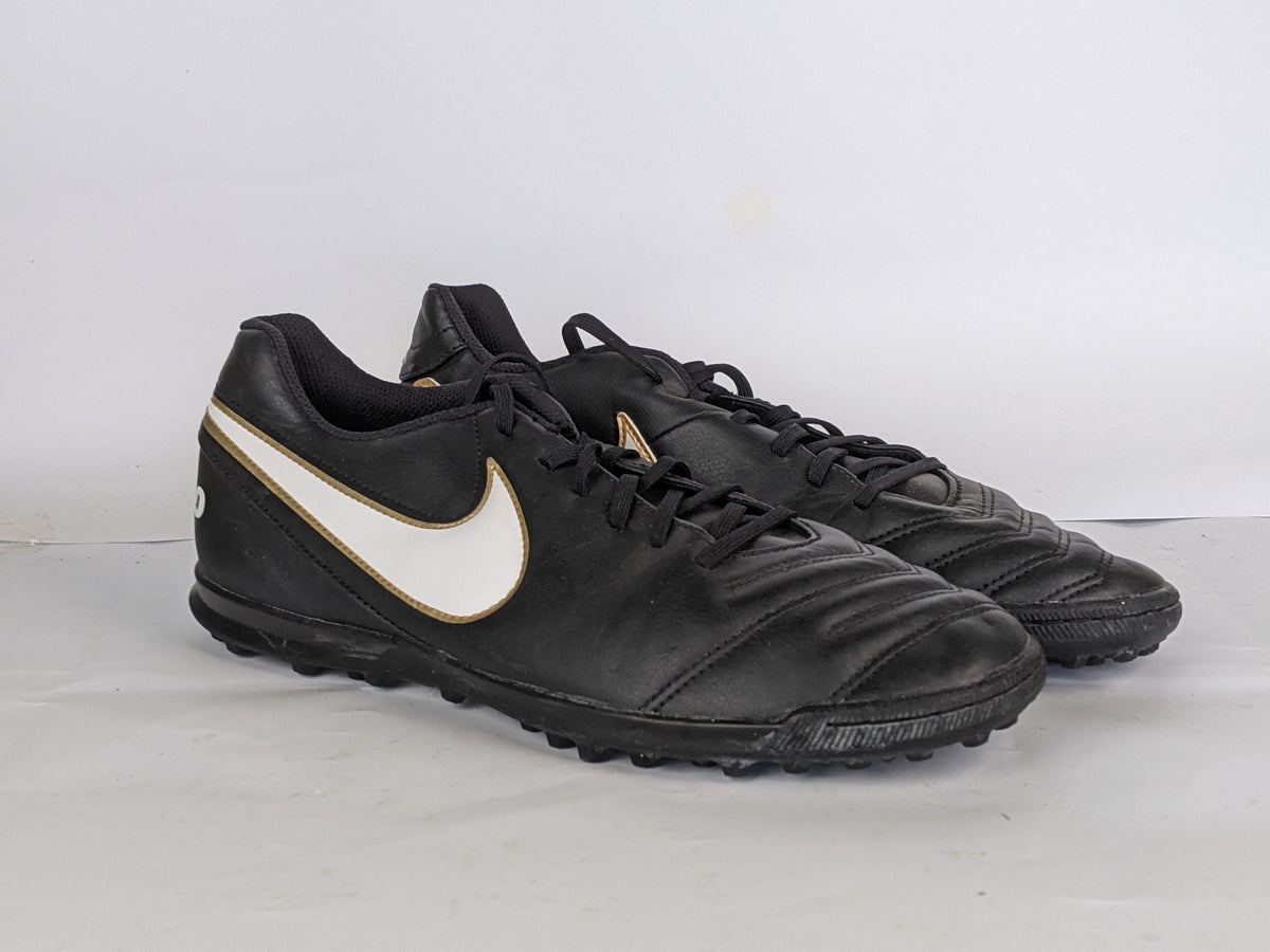Nike Tiempo Rio III TF Black/White/Metallic Gold