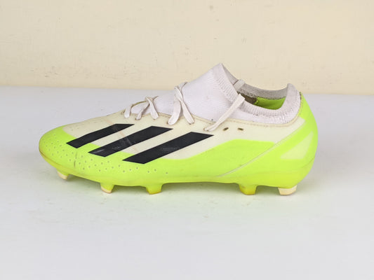 adidas X Crazyfast .3 FG Crazyrush - Footwear White/Core Black/Lucid Lemon Kids
