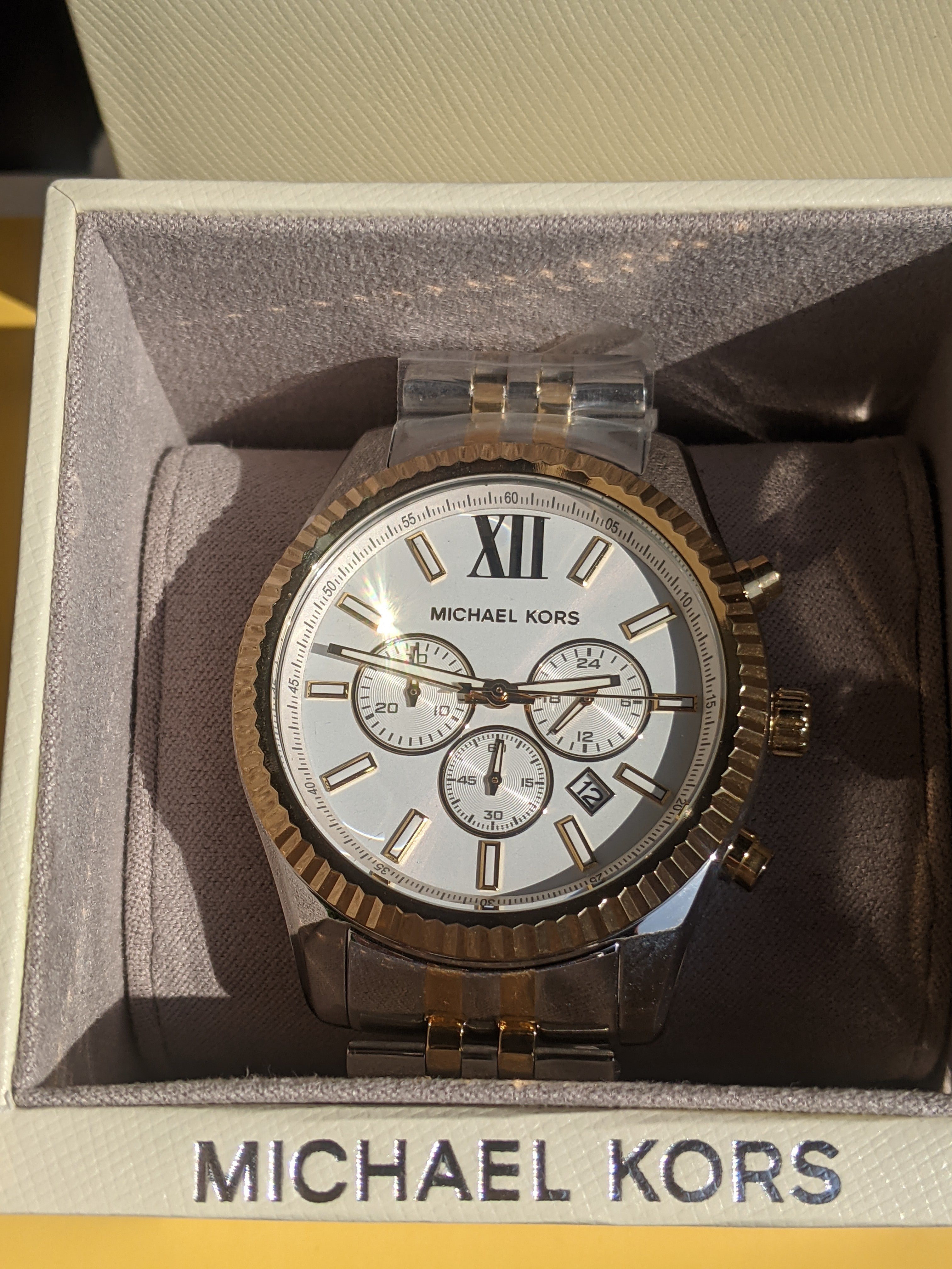 Michael Kors Men's Chronograph Lexington Two-Tone Stainless Steel Watch MK8344