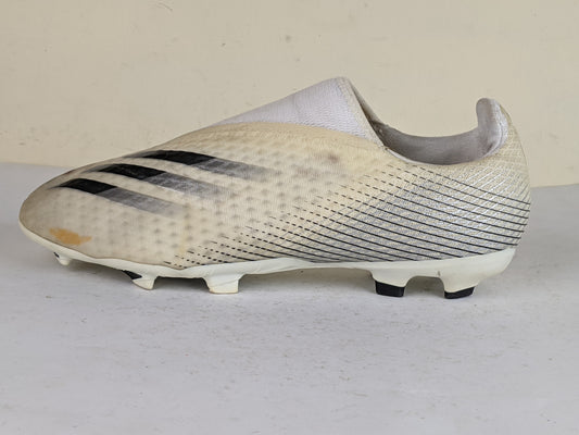 adidas X Ghosted .3 Laceless FG/AG Inflight - Footwear White/Core Black/Silver Metallic