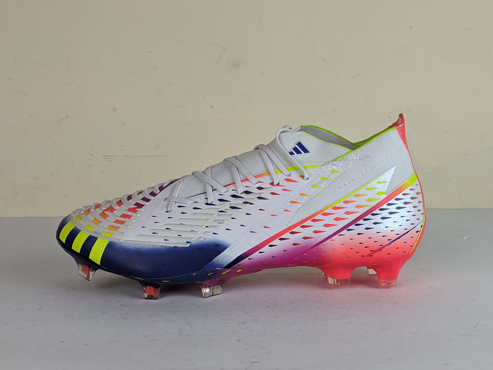 adidas Predator Edge .1 FG Al Rihla - Footwear White/Solar Yellow/Power Blue (Brand New)