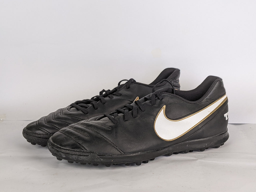 Nike Tiempo Rio III TF Black/White/Metallic Gold