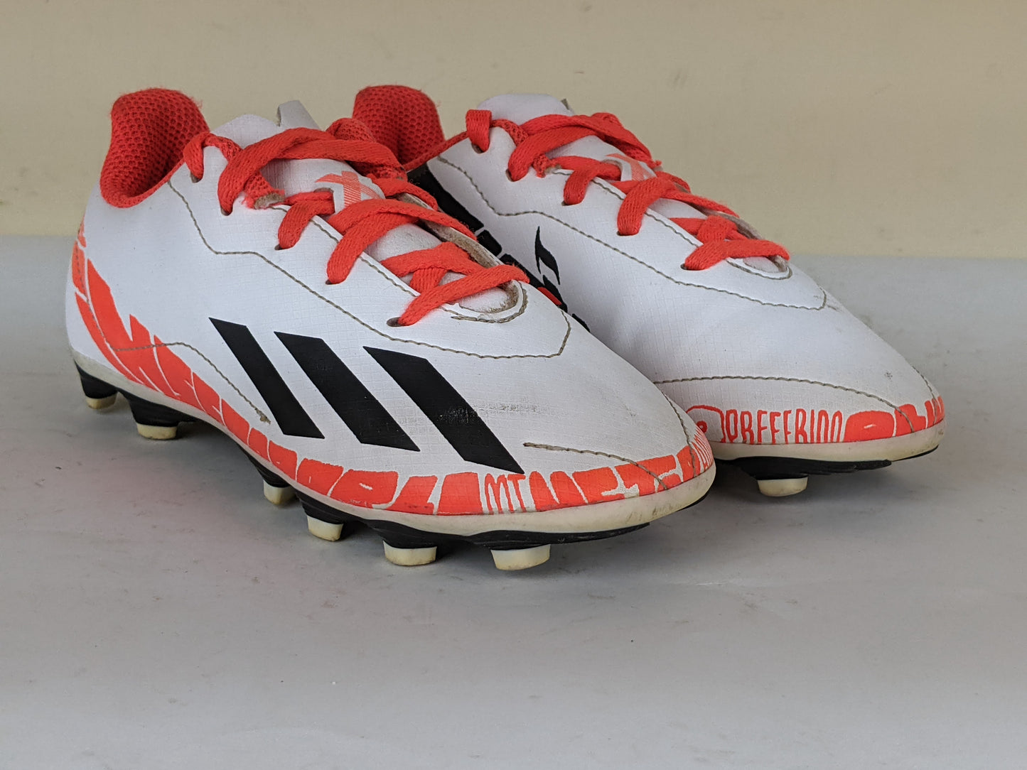 adidas X Speedportal Messi .4 FxG Balon te Adoro - Footwear White/Core Black/Solar Red Kids