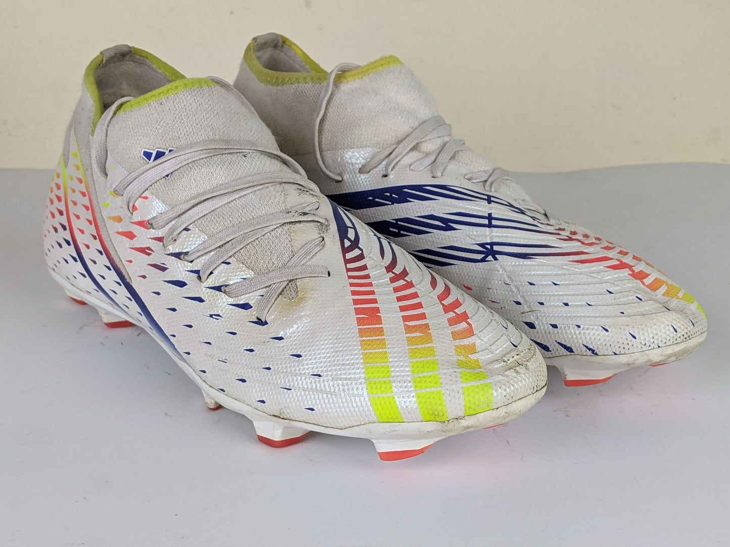 adidas Predator Edge .3 FG Al Rihla - Footwear White/Solar Yellow/Power Blue