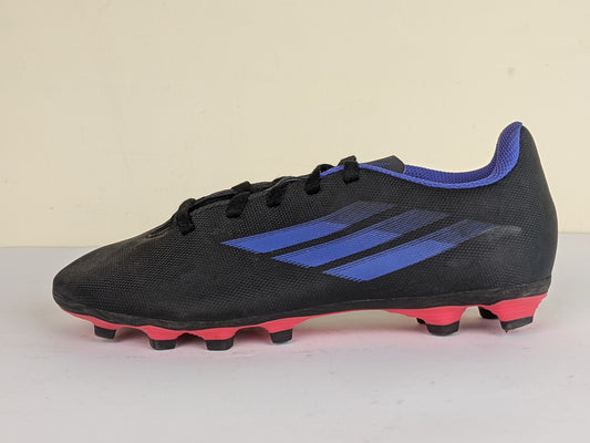 adidas X Speedflow .4 FG Edge of Darkness - Core Black/Sonic Ink/Solar Yellow Kids