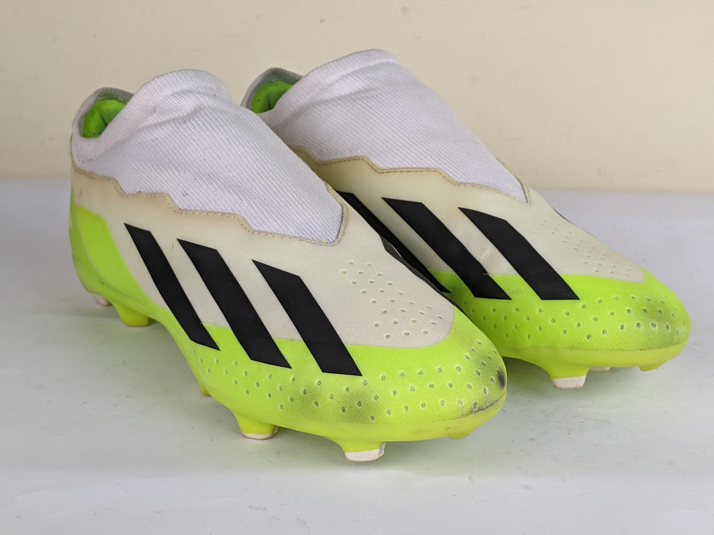 adidas X Crazyfast .3 Laceless FG Crazyrush - Footwear White/Core Black/Lucid Lemon