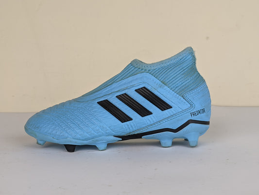 adidas Predator 19.3 FG/AG Laceless Hard Wired - Bright Cyan/Core Black Kids