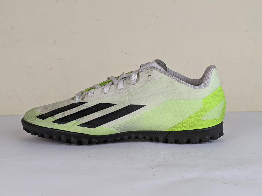 adidas X Crazyfast .4 TF Crazyrush - Footwear White/Core Black/Lucid Lemon
