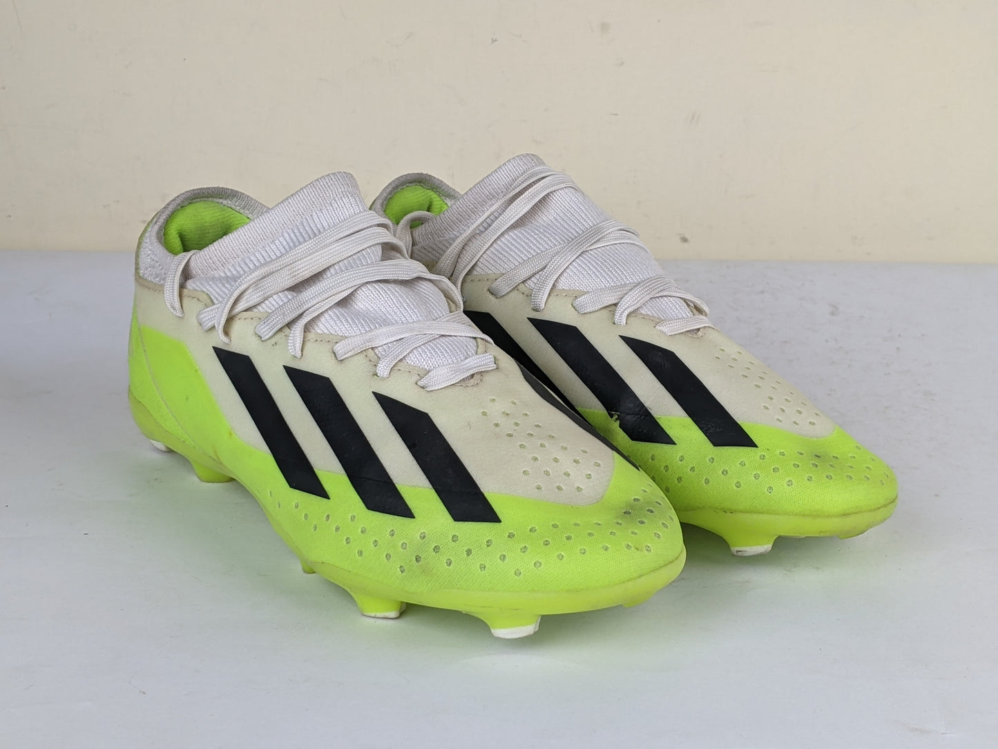 adidas X Crazyfast .3 FG Crazyrush - Footwear White/Core Black/Lucid Lemon Kids