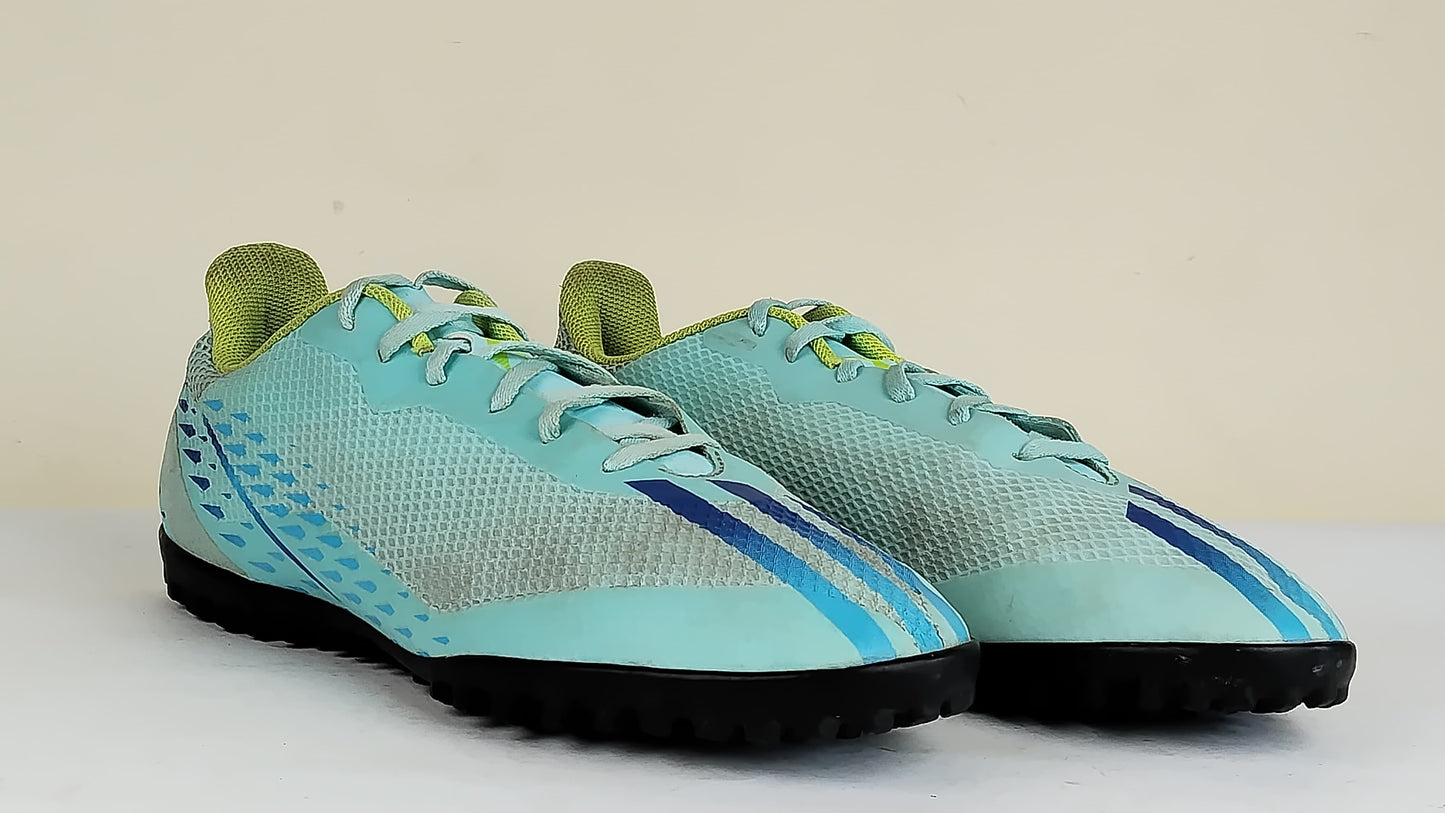 adidas X Speedportal .4 TF Al Rihla - Clear Aqua/Power Blue/Solar Yellow