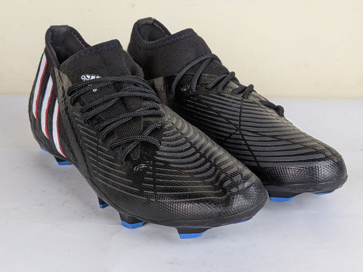 adidas Predator Edge .3 FG Shadowportal - Core Black/Footwear White/Vivid Red