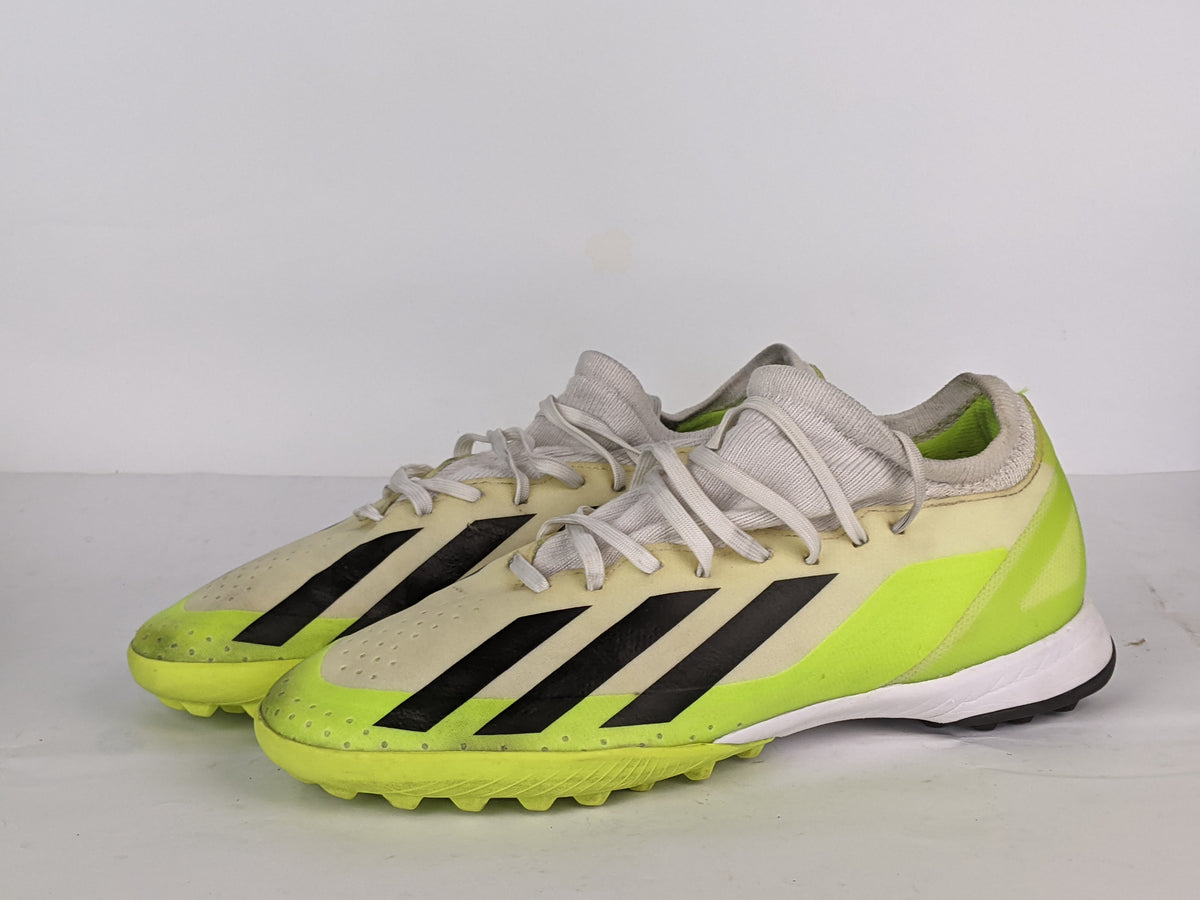 adidas X Crazyfast .3 TF Crazyrush - Footwear White/Core Black/Lucid Lemon