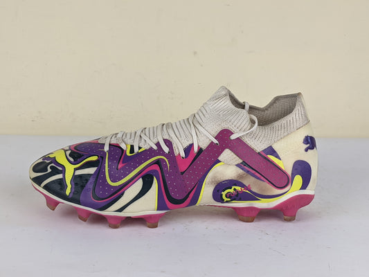 PUMA Future Match FG/AG Creativity - PUMA White/Team Violet/Fluro Yellow LIMITED EDITION