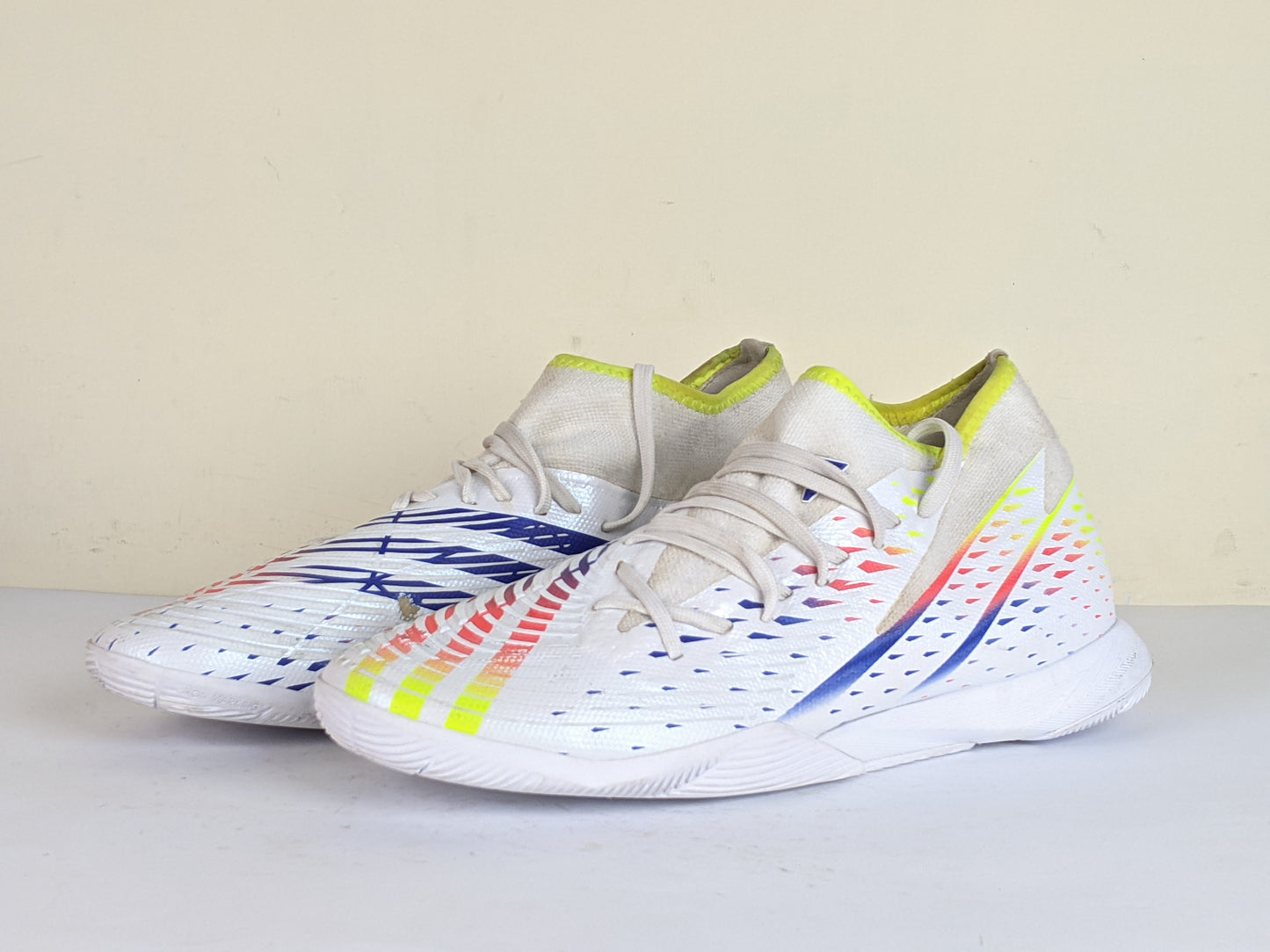 adidas Predator Edge .3 IN Al Rihla - Footwear White/Solar Yellow/Power Blue