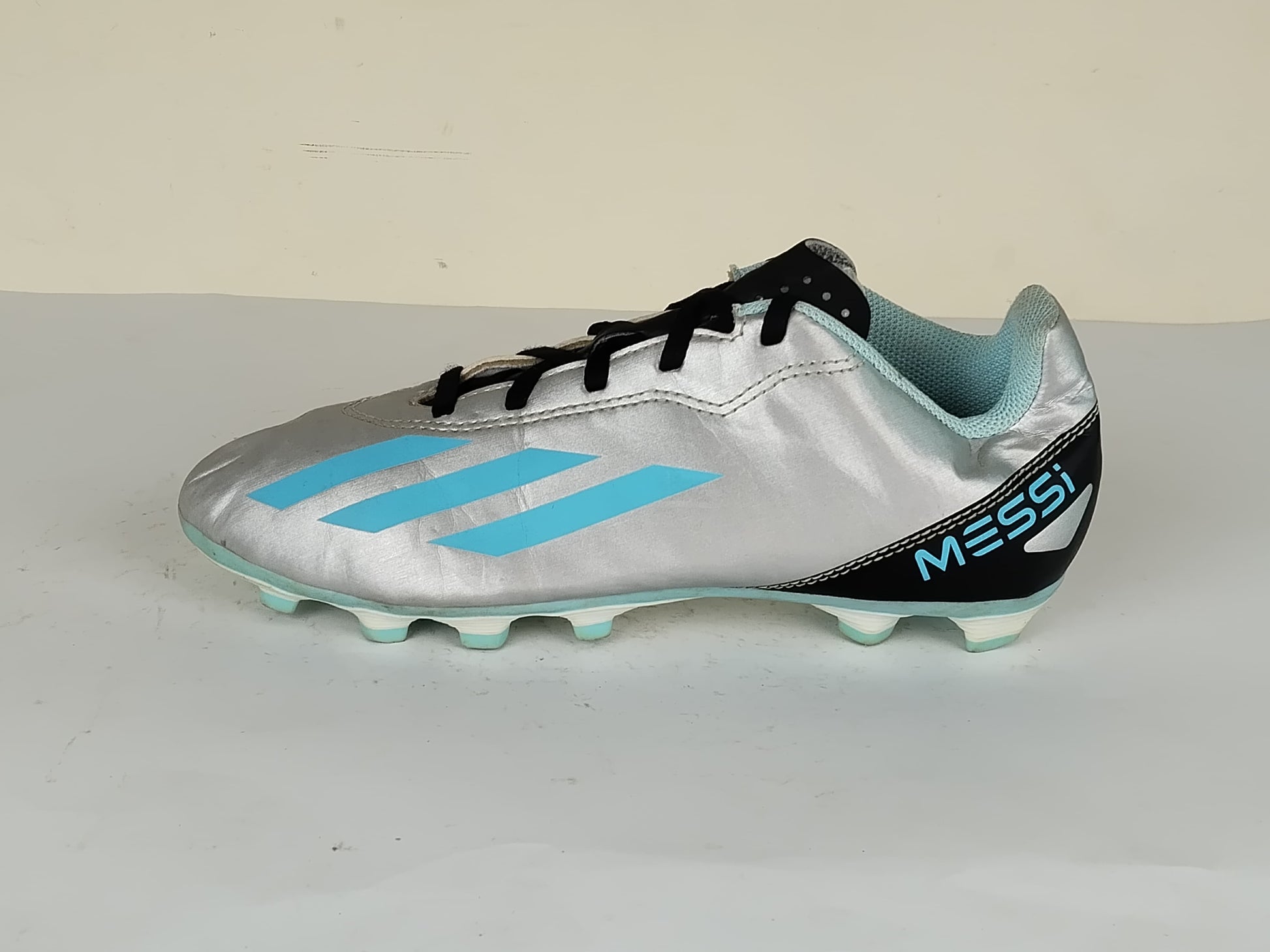 adidas X Crazyfast Messi .4 FxG Infinito - Silver Metallic/Bliss Blue/Core Black Kids