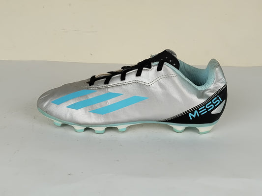 adidas X Crazyfast Messi .4 FxG Infinito - Silver Metallic/Bliss Blue/Core Black Kids