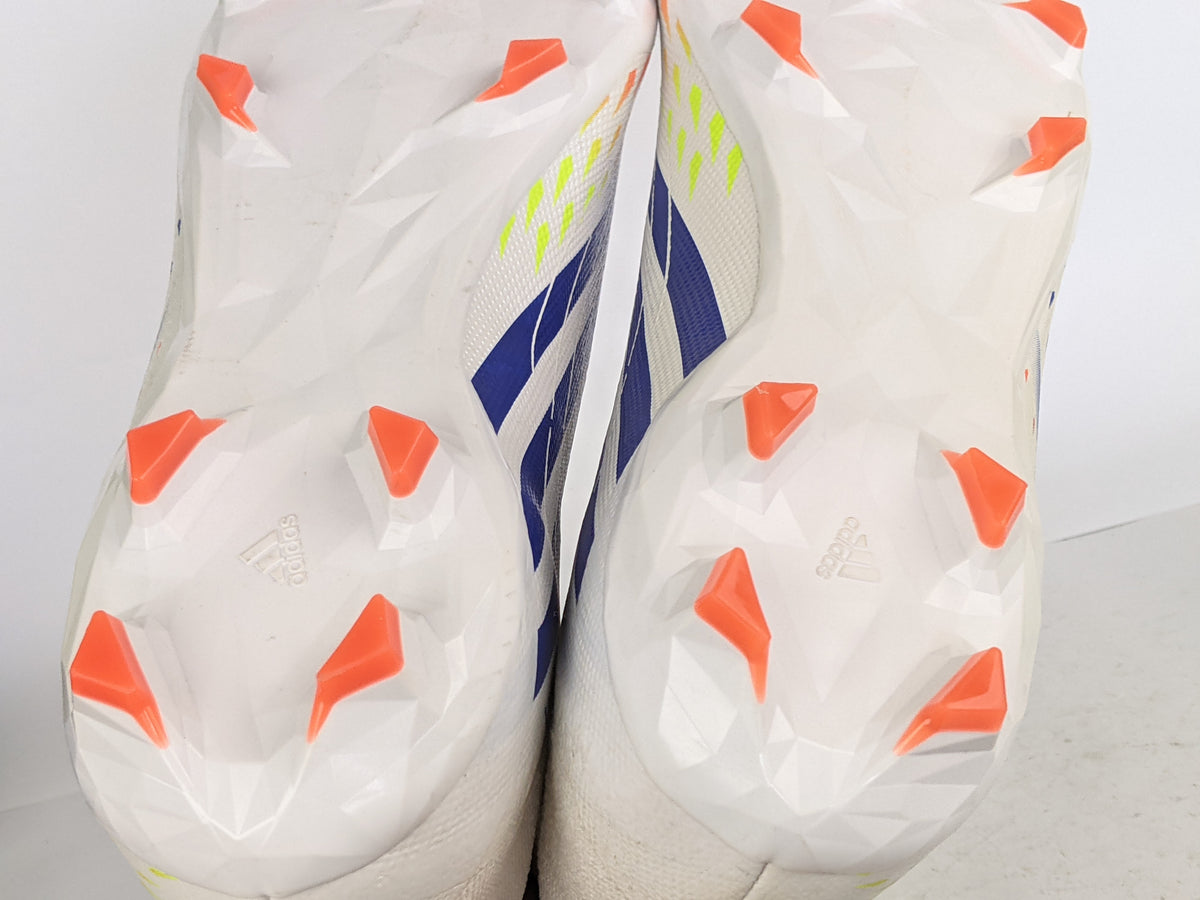 adidas Predator Edge .3 Laceless FG Al Rihla - Footwear White/Solar Yellow/Power Blue