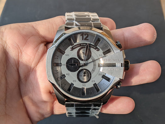 Diesel Black Stainless Steel Grey Dial Quartz Men Watch DZ4282