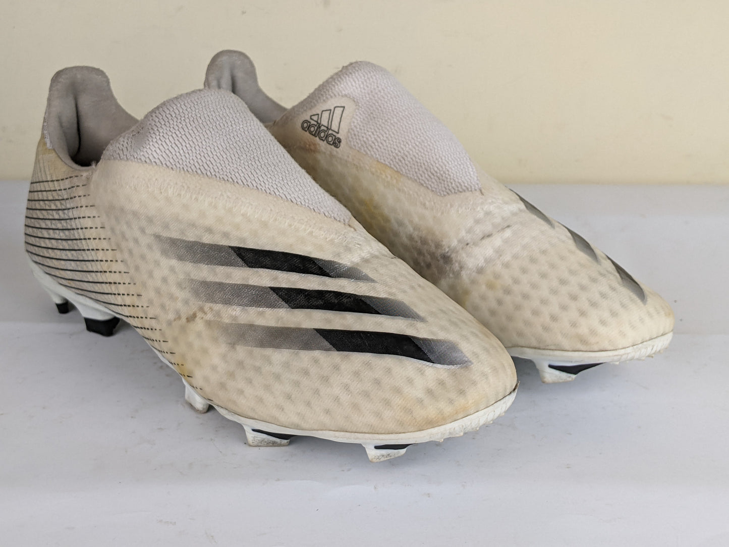 adidas X Ghosted .3 Laceless FG/AG Inflight - Footwear White/Core Black/Silver Metallic