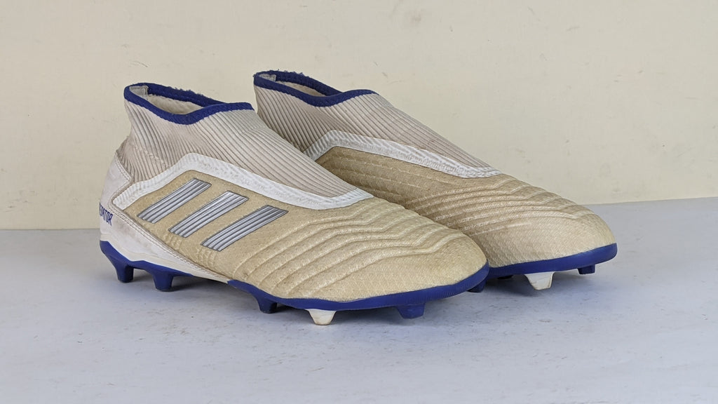 adidas Predator 19.3 FG/AG Laceless Virtuso - Footwear White/Silver Metallic/Bold Blue