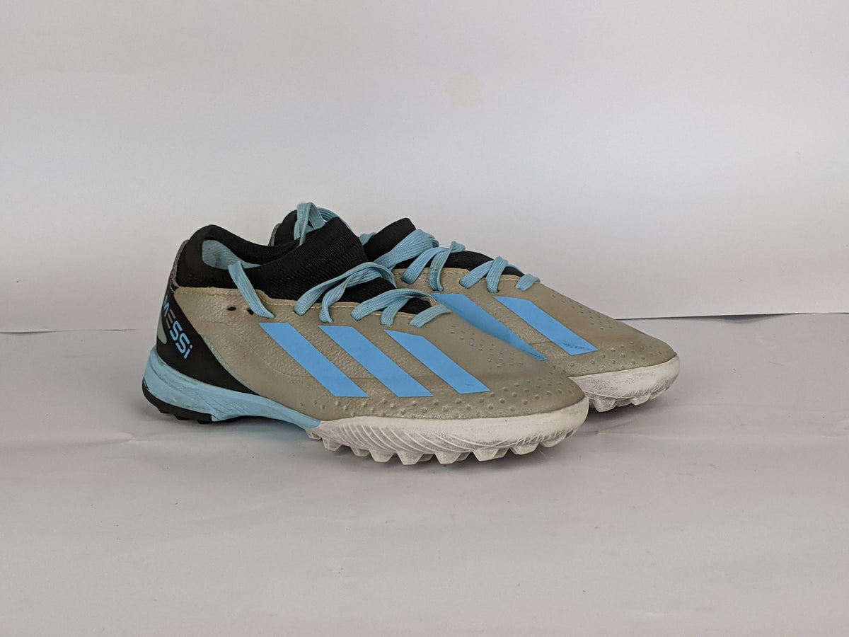 adidas X Crazyfast Messi .3 TF Infinito - Silver Metallic/Bliss Blue/Core Black Kids