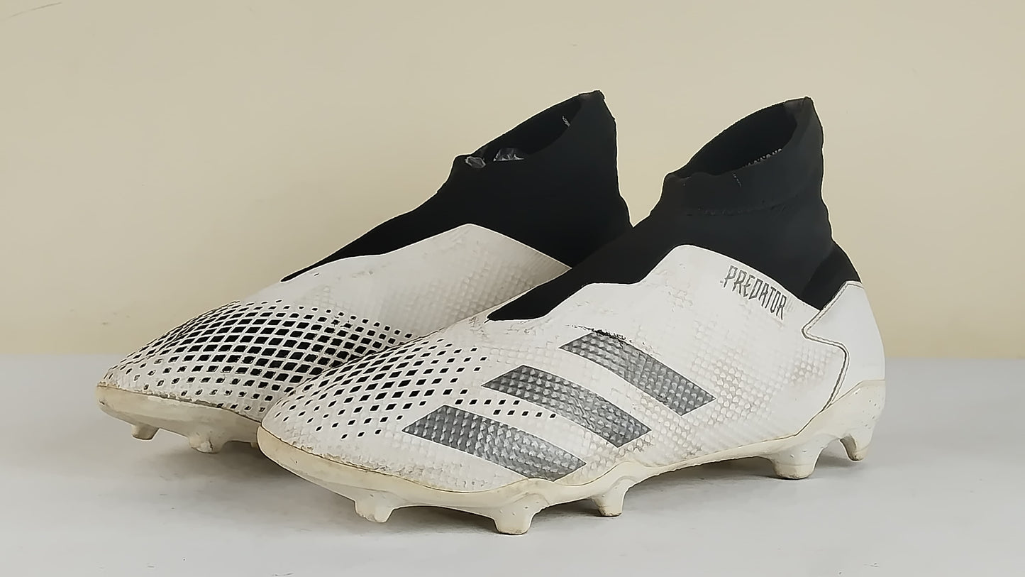 adidas Predator 20.3 Laceless FG/AG Inflight - Footwear White/Silver Metallic/Core Black