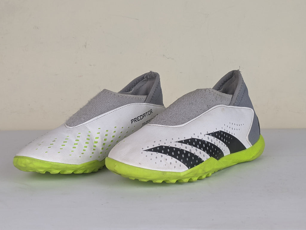 adidas Predator Accuracy .3 Laceless TF Crazyrush - Footwear White/Core Black/Lucid Lemon Kids