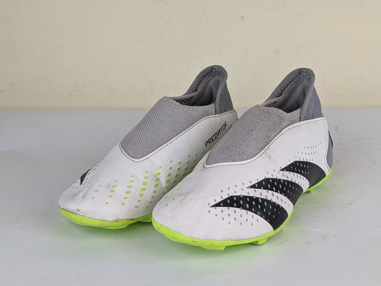 adidas Predator Accuracy .3 Laceless FG Crazyrush - Footwear White/Core Black/Lucid Lemon Kids
