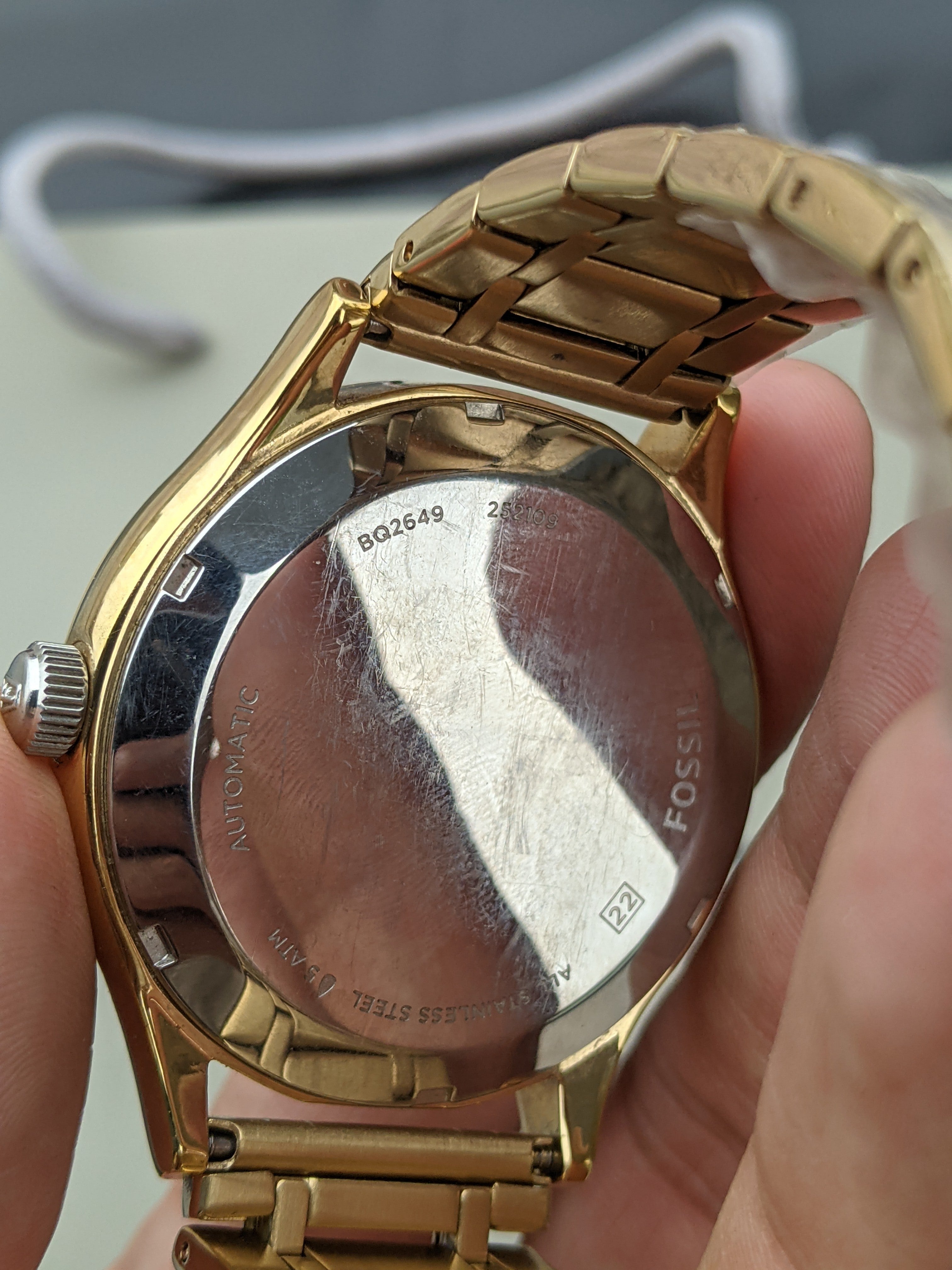 Fossil Men's Fenmore Automatic Gold-Tone Stainless Steel Watch - BQ2649