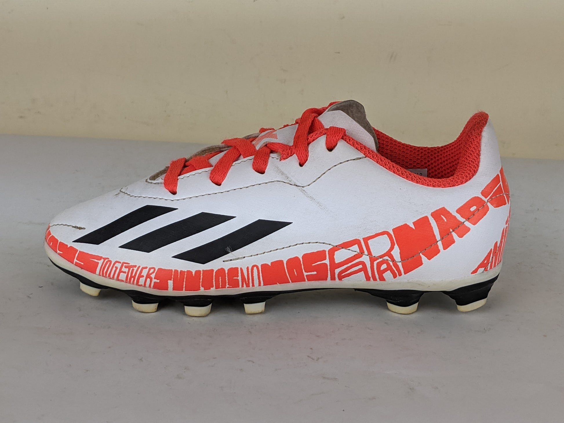 adidas X Speedportal Messi .4 FxG Balon te Adoro - Footwear White/Core Black/Solar Red Kids